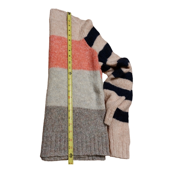 La Vie Rebecca Taylor Striped Textured Jumper Size M Colorblock modern - Picture 6 of 9